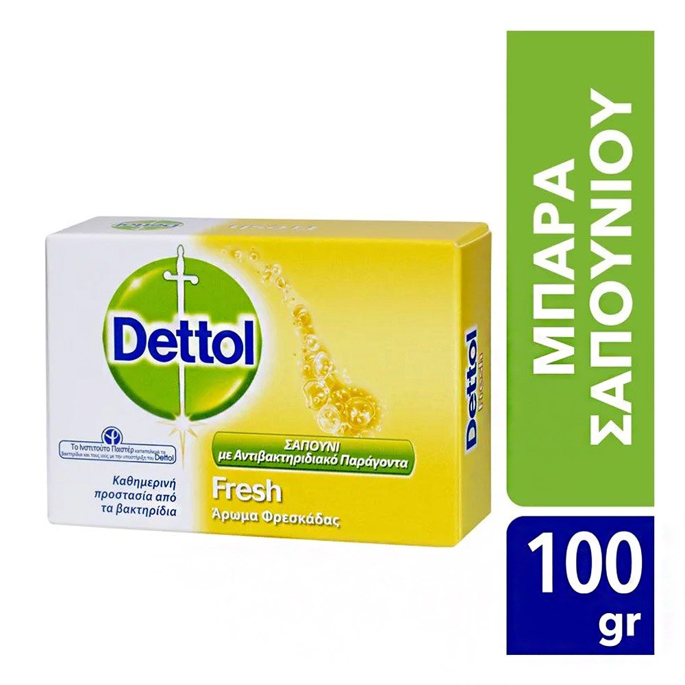Dettol Fresh Αντιβακτηριδιακή Μπάρα Καθαρισμού, 100gr Dettol Fresh Αντιβακτηριδιακή Μπάρα Καθαρισμού, 100gr