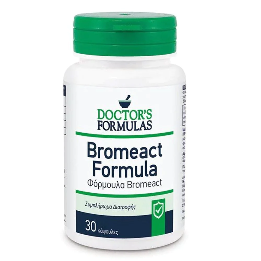 Doctor's Formulas Bromeact 30 mg Αντιφλεγμονώδης Φόρμουλα για την Αντιμετώπιση του Πόνου, 30 caps Doctor's Formulas Bromeact 30 mg Αντιφλεγμονώδης Φόρμουλα για την Αντιμετώπιση του Πόνου, 30 caps