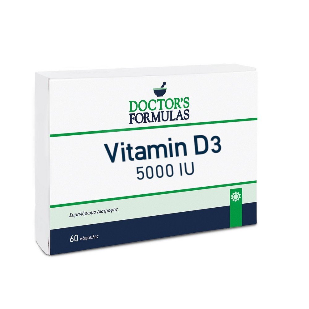 Doctor's Formulas Vitamin D3 5000IU 125μg, Συμπλήρωμα Διατροφής με Βιταμίνη D3, 60 Μαλακές Κάψουλες