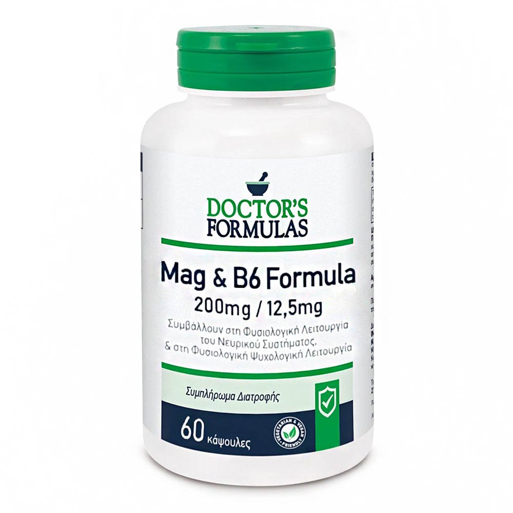  Doctor's Formulas Mag & B6 Formula Συμπλήρωμα Διατροφής, 60Caps