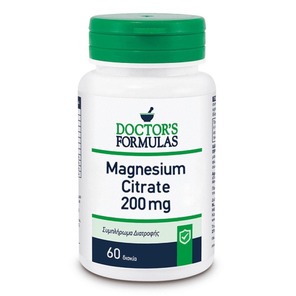 Doctor's Formulas Magnesium Citrate 200mg Συμπλήρωμα Διατροφής, 60δισκία