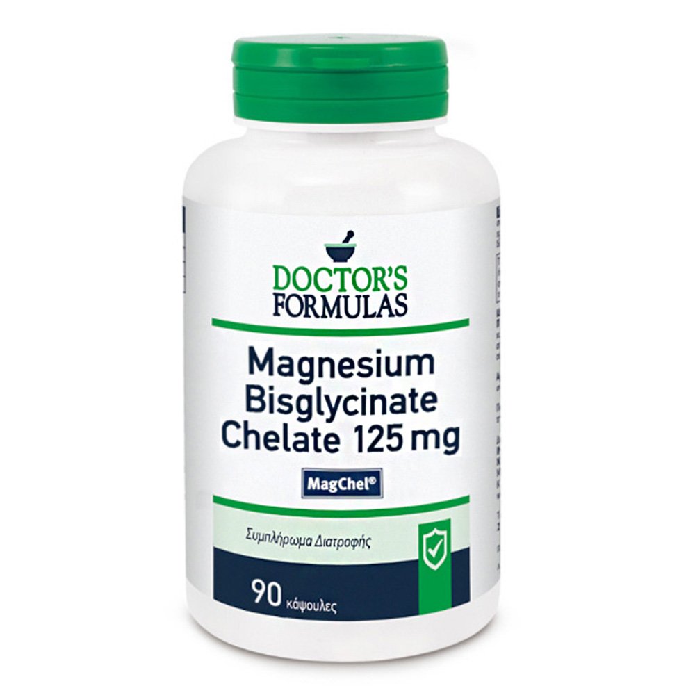 Doctor's Formulas Magnesium Bisglycinate Chelate Συμπλήρωμα Διατροφής Φόρμουλα Χηλικού Μαγνησίου 125mg, 90κάψουλες
