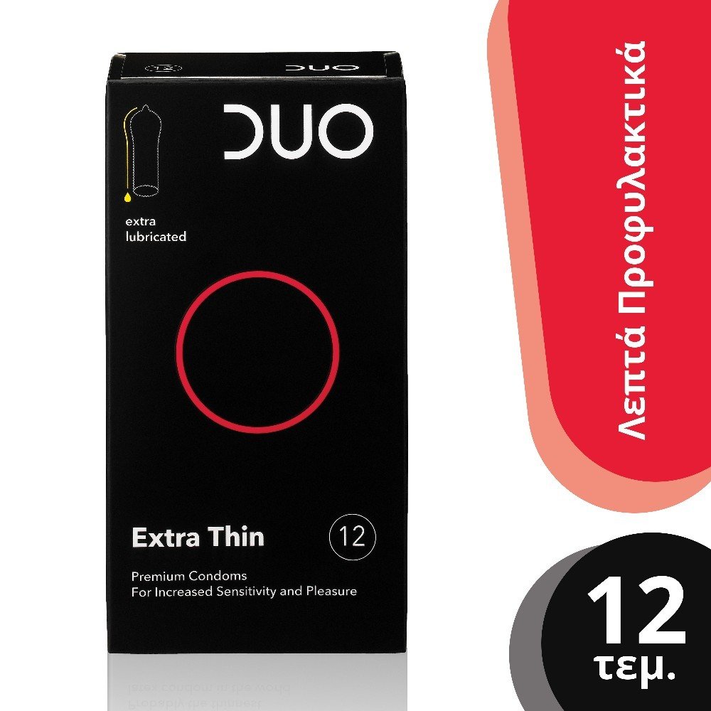 Duo Extra Thin Προφυλακτικά Πολύ Λεπτά 12τμχ