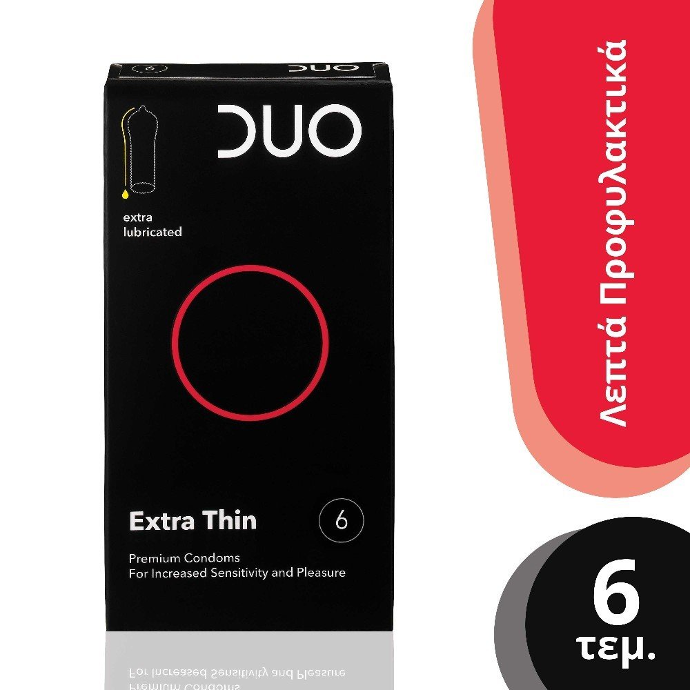 Duo Extra Thin Προφυλακτικά Πολύ Λεπτά, 6τμχ