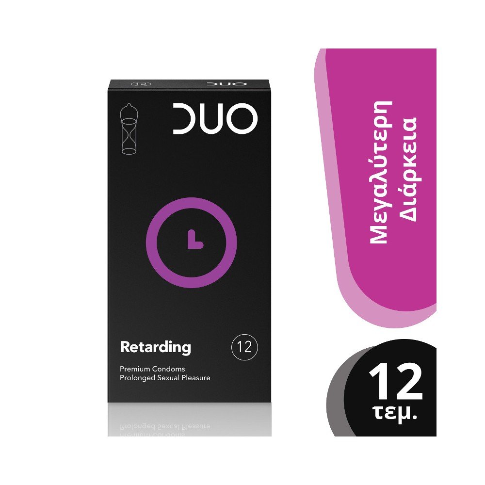 DUO Premium Retarding, Προφυλακτικά με Επιβραδυντικό 12τμχ