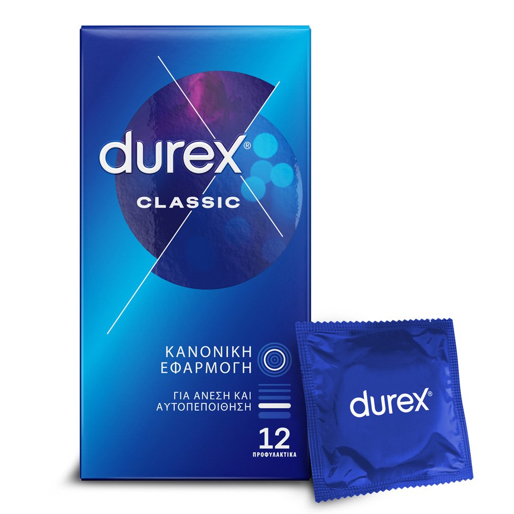 Durex Classic Προφυλακτικά με Ήπια Λίπανση, 12τεμ