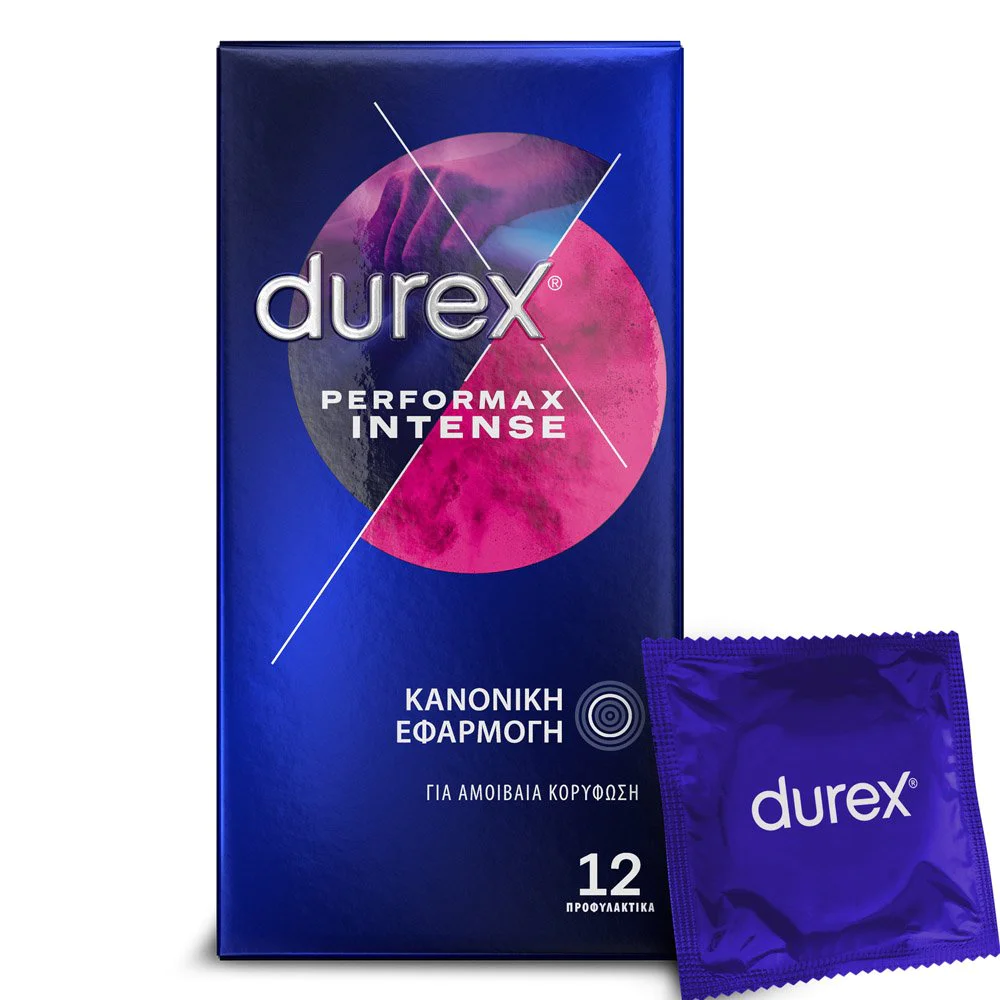 Durex Perfomax Intense Προφυλακτικά Με Κουκκίδες, Ραβδώσεις και Επιβραδυντικό Τζελ, 12τεμ Durex Perfomax Intense Προφυλακτικά Με Κουκκίδες, Ραβδώσεις και Επιβραδυντικό Τζελ, 12τεμ