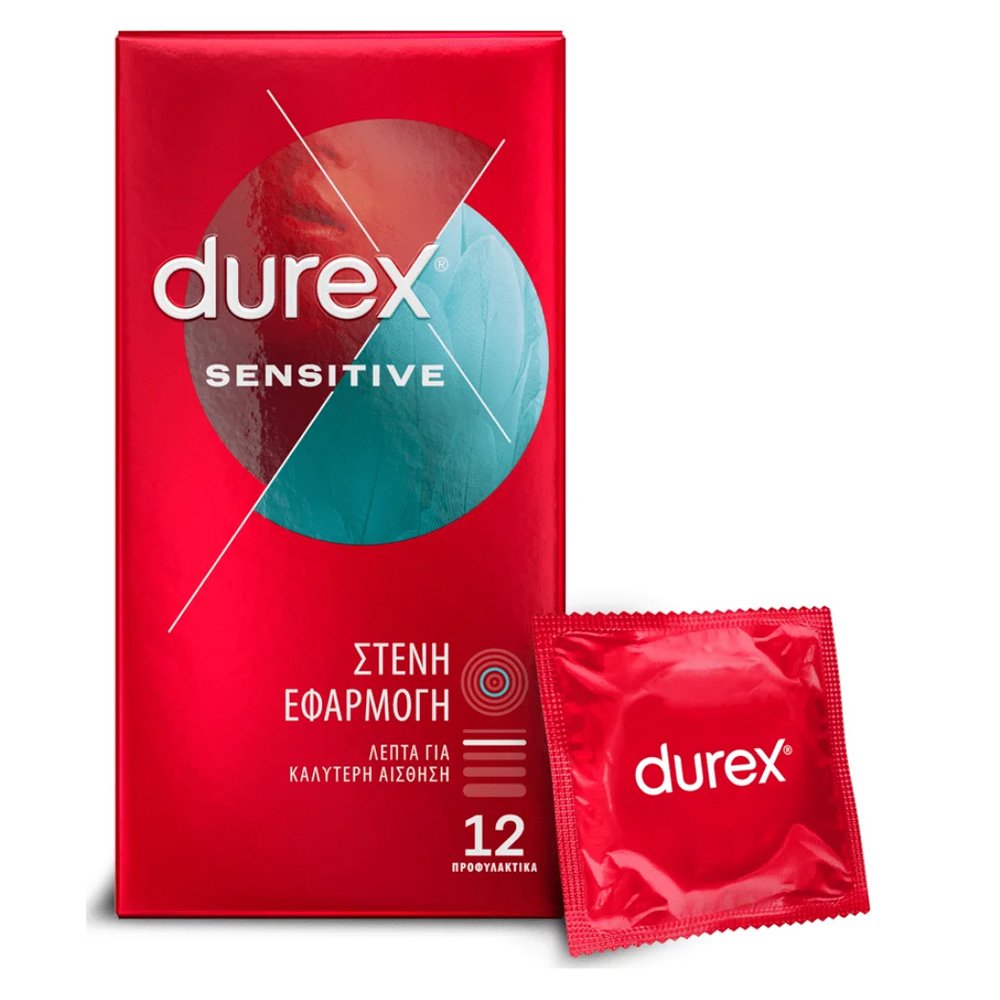Durex Sensitive Προφυλακτικά Στενή Εφαρμογή, 12τμχ