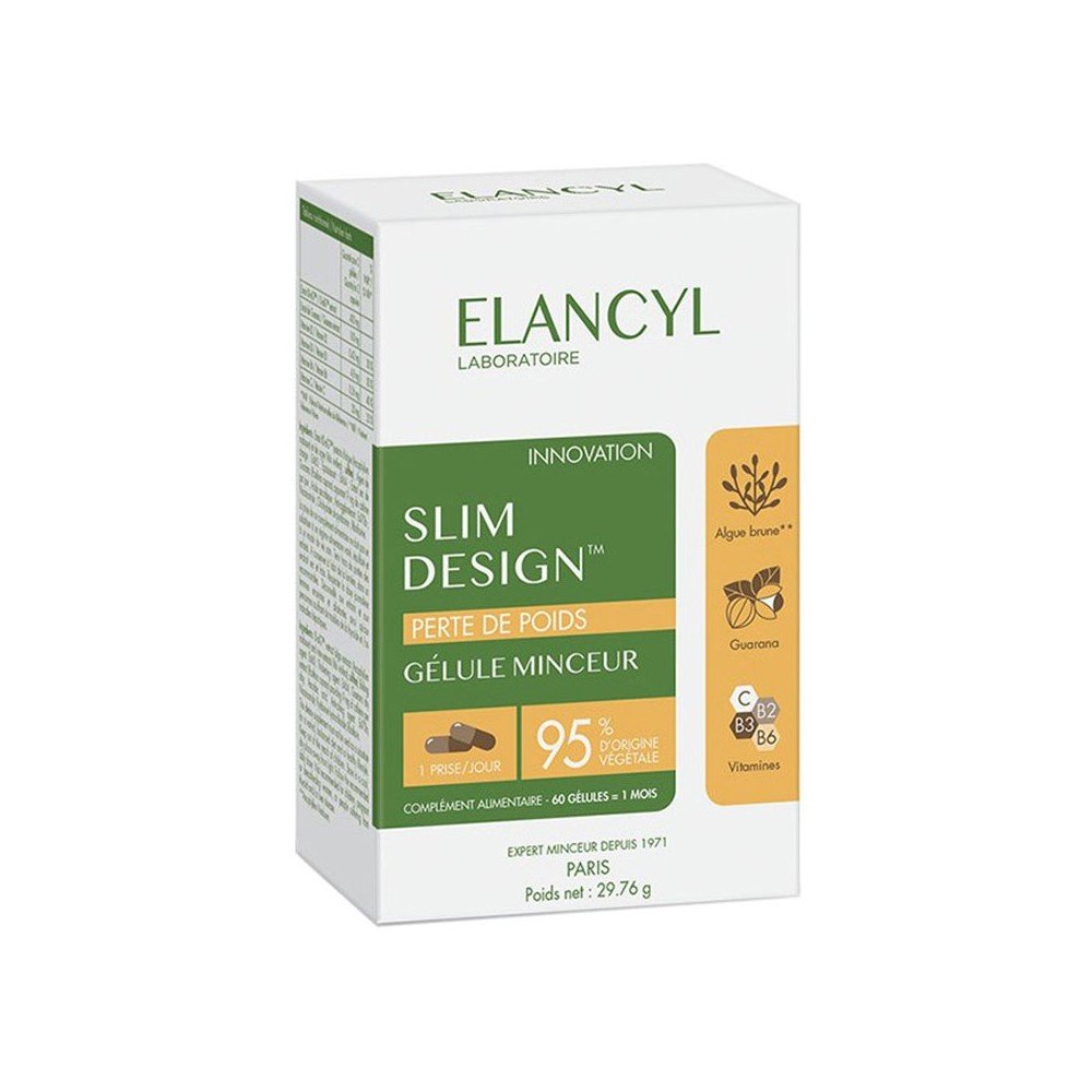 Elancyl Slim Design Gellule Minceur Συμπλήρωμα Διατροφής για Αδυνάτισμα και Σύσφιξη, 60caps