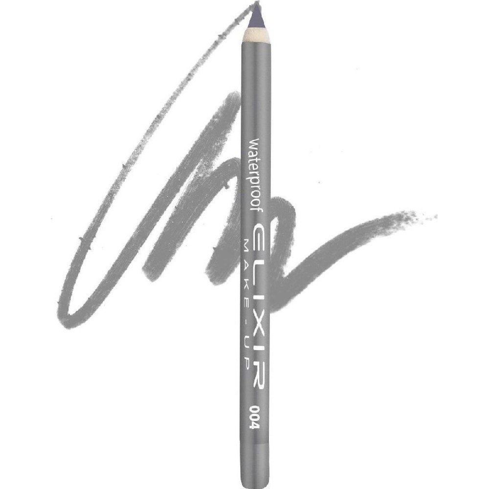 Elixir Make-Up Silky Pencil Αδιάβροχο Μολύβι Ματιών, 004 Silver Eclipse