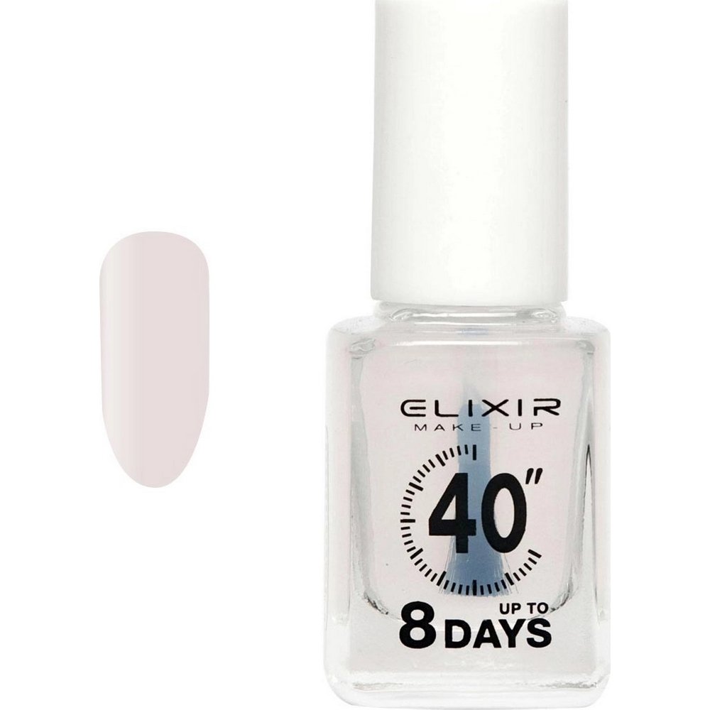 Elixir Make-Up Nail Polish 40'' Βερνίκι Νυχιών Up To 8 Days 002 Top Base Coat, 13ml