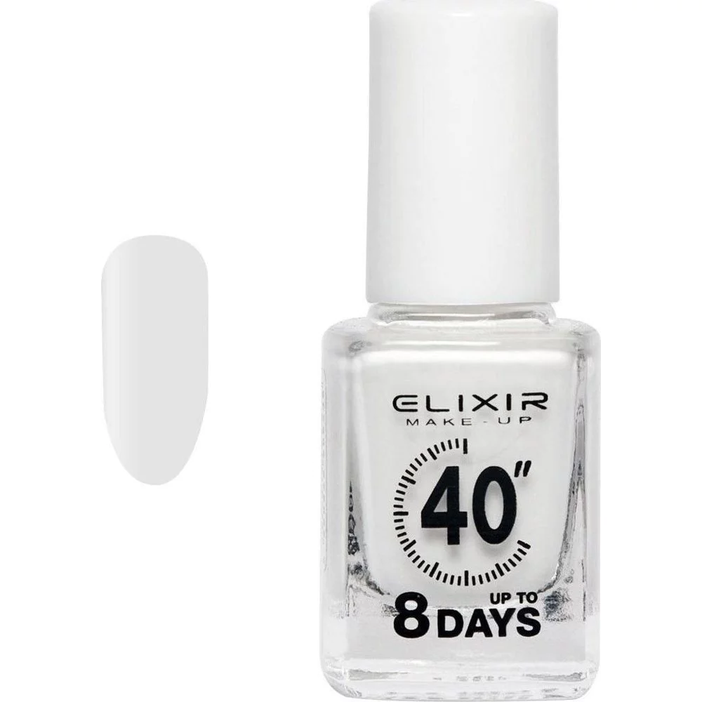 Elixir Make-Up Nail Polish 40'' Βερνίκι Νυχιών Up To 8 Days 003 White, 13ml Elixir Make-Up Nail Polish 40'' Βερνίκι Νυχιών Up To 8 Days 003 White, 13ml