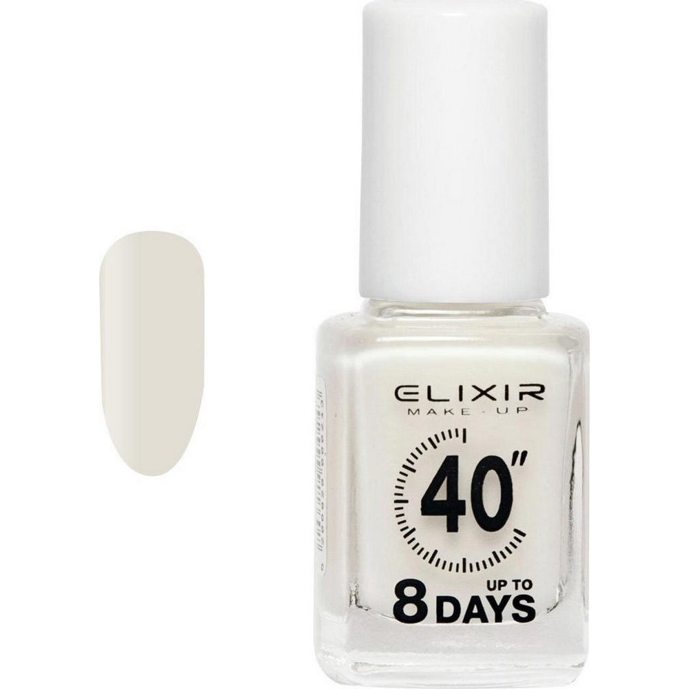 Elixir Make-Up Nail Polish 40'' Βερνίκι Νυχιών Up To 8 Days 004 Milky White, 13ml