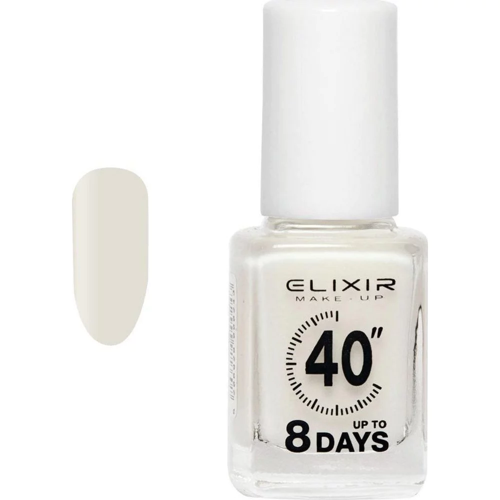 Elixir Make-Up Nail Polish 40'' Βερνίκι Νυχιών Up To 8 Days 004 Milky White, 13ml Elixir Make-Up Nail Polish 40'' Βερνίκι Νυχιών Up To 8 Days 004 Milky White, 13ml
