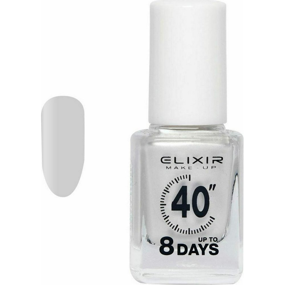 Elixir Make-Up Nail Polish 40'' Βερνίκι Νυχιών Up To 8 Days 005 White Pearl, 13ml