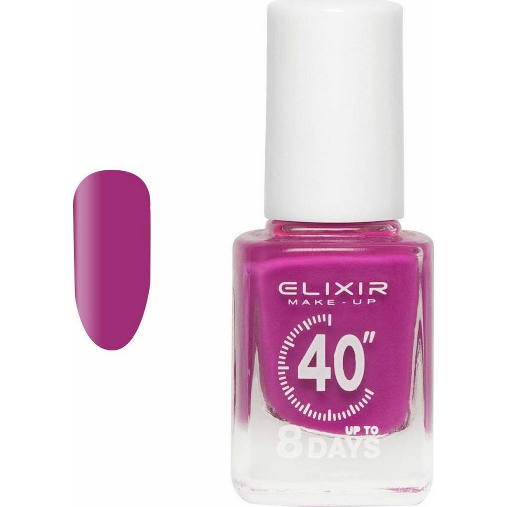 Elixir Make-Up Nail Polish 40'' Βερνίκι Νυχιών Up To 8 Days 034 Violet Red, 13ml