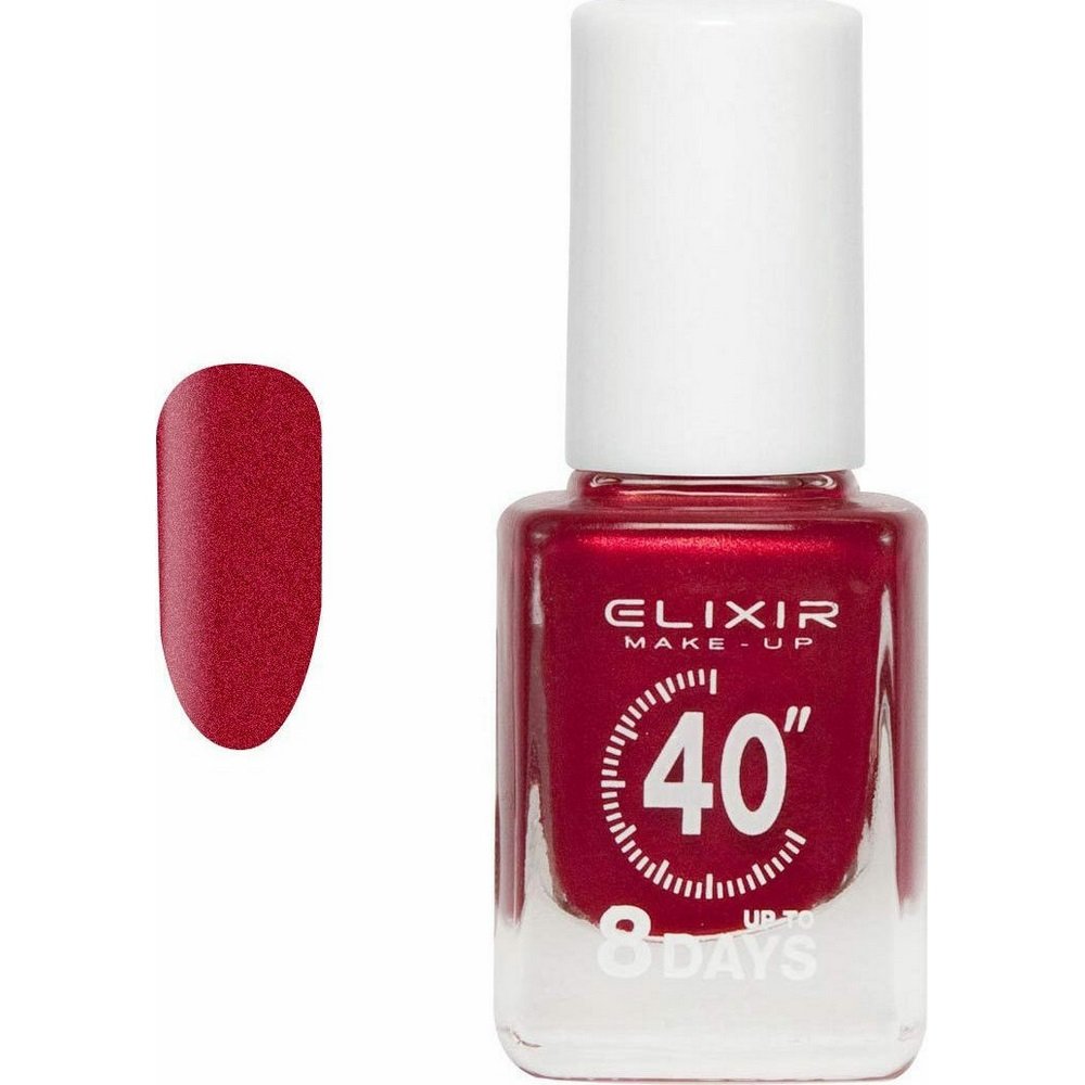 Elixir Make-Up Nail 40'' Polish Βερνίκι Νυχιών Up To 8 Days 230 Metallic Red, 13ml