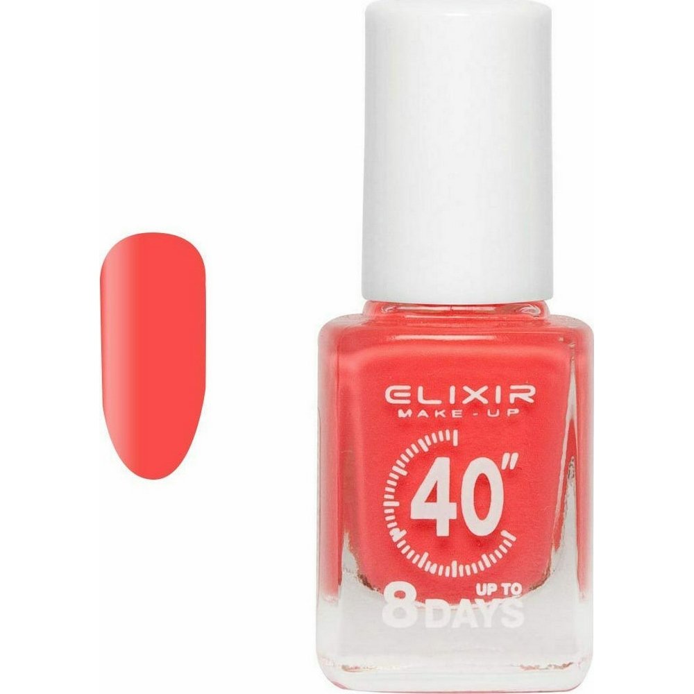Elixir Make-Up Nail 40'' Polish Βερνίκι Νυχιών Up To 8 Days 245 Coral Pink, 13ml
