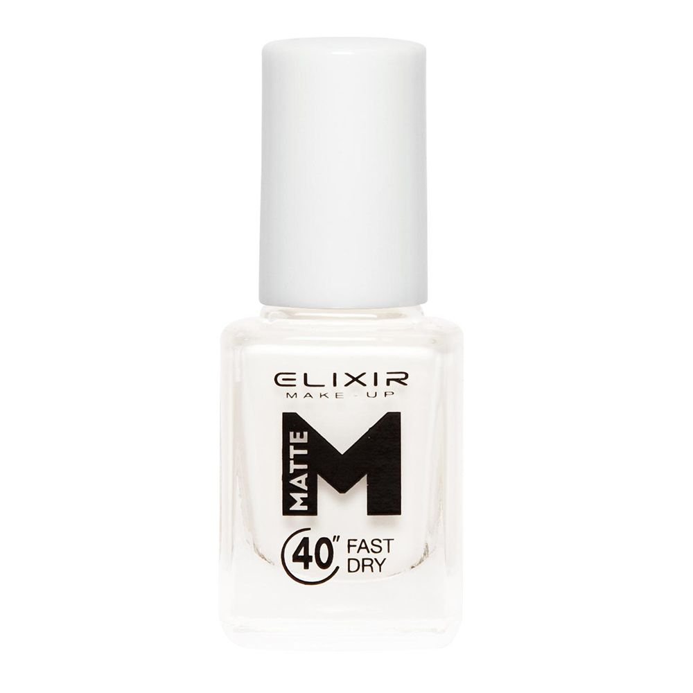 Elixir Make-up Matte 40″ & Up to 8 Days Βερνίκι Νυχιών M01 White, 13ml