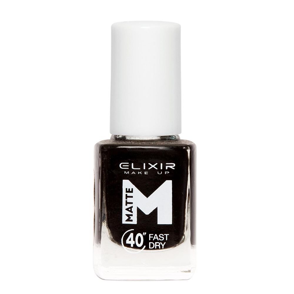 Elixir Make-up Matte 40″ & Up to 8 Days Βερνίκι Νυχιών M02 Black, 13ml