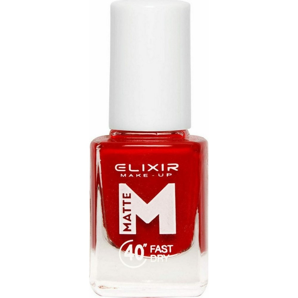 Elixir Make-Up Matte Nail Polish 40'' Βερνίκι Νυχιών Up To 8 Days M46 Scarlet, 13ml