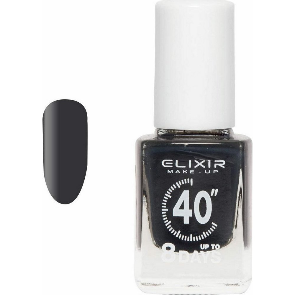 Elixir Make-Up Nail 40'' Polish Βερνίκι Νυχιών Up To 8 Days 377 Charcoal, 13ml