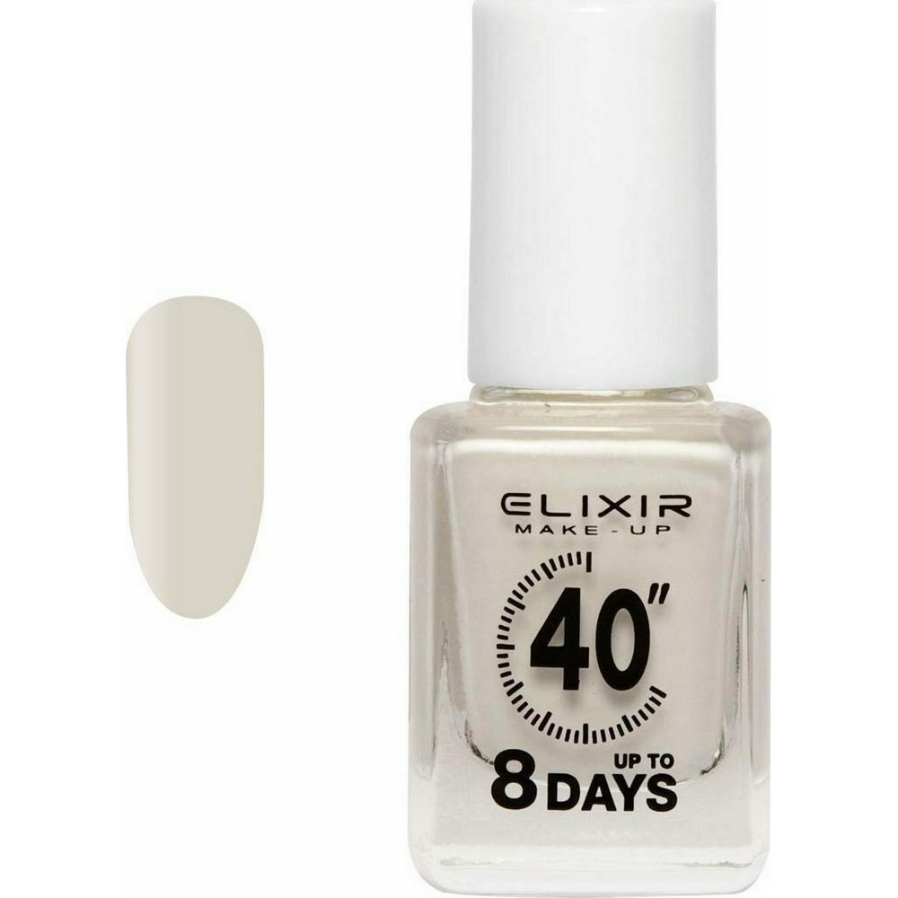 Elixir Make-Up Nail 40'' Polish Βερνίκι Νυχιών Up To 8 Days 391 White Shine, 13ml