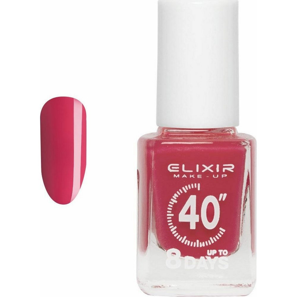Elixir Make-Up Nail Polish 40'' Βερνίκι Νυχιών Up To 8 Days 444 Warm Pink, 13ml