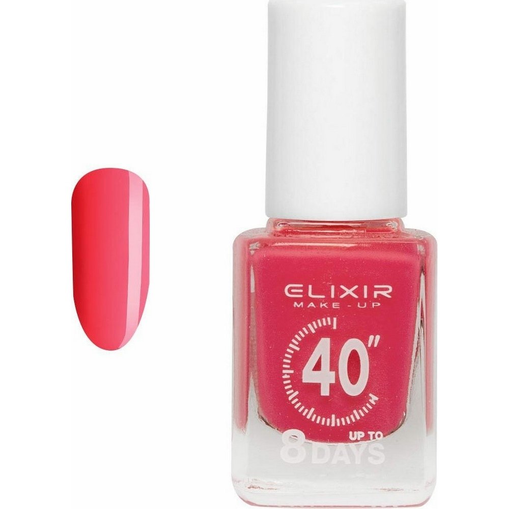 Elixir Make-Up Nail 40'' Polish Βερνίκι Νυχιών Up To 8 Days 445 Orange Pink, 13ml