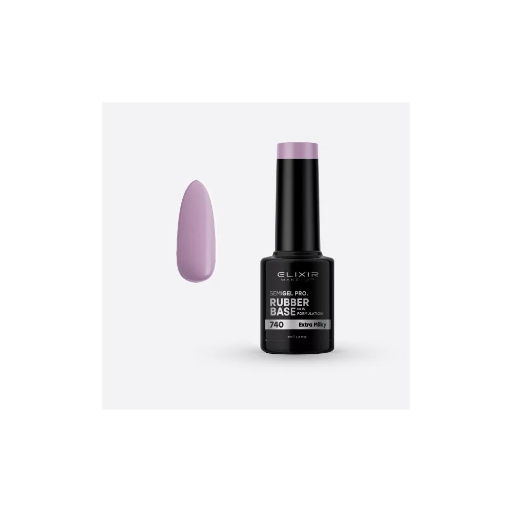 Elixir Make-up Semi Gel Ημιμόνιμο Επαγγελματικό Βερνίκι Νυχιών 740 Extra Milky Rubber Base Παχύρευστη Βάση, 5ml Elixir Make-up Semi Gel Ημιμόνιμο Επαγγελματικό Βερνίκι Νυχιών 740 Extra Milky Rubber Base Παχύρευστη Βάση, 5ml