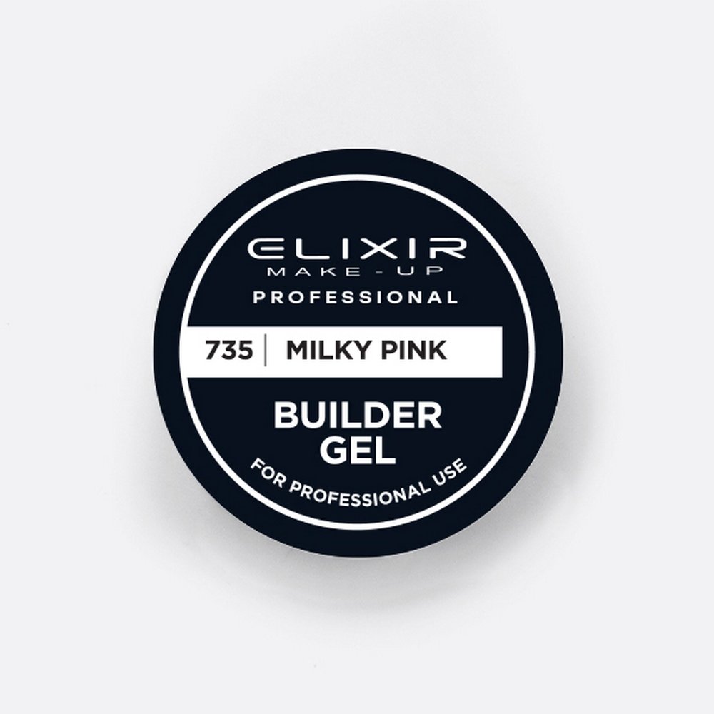 Elixir Make-Up Professional Builder Gel 735 Milky Pink, 15gr