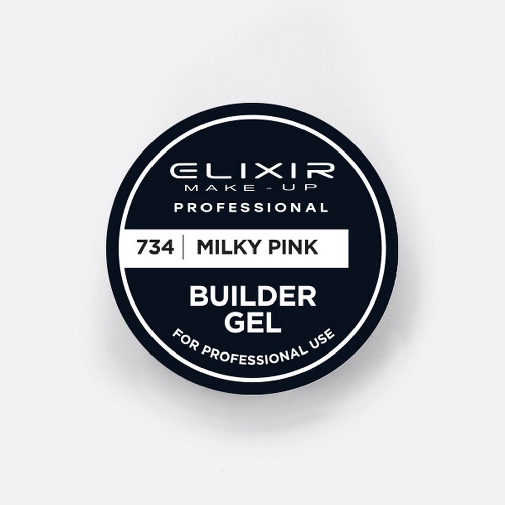Elixir Make-Up Professional Builder Gel 734 Milky Pink, 30gr