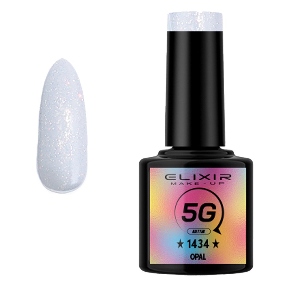 Elixir Make-up Semi Gel Ημιμόνιμο Επαγγελματικό Βερνίκι Νυχιών Νο1434 Opal, 8ml