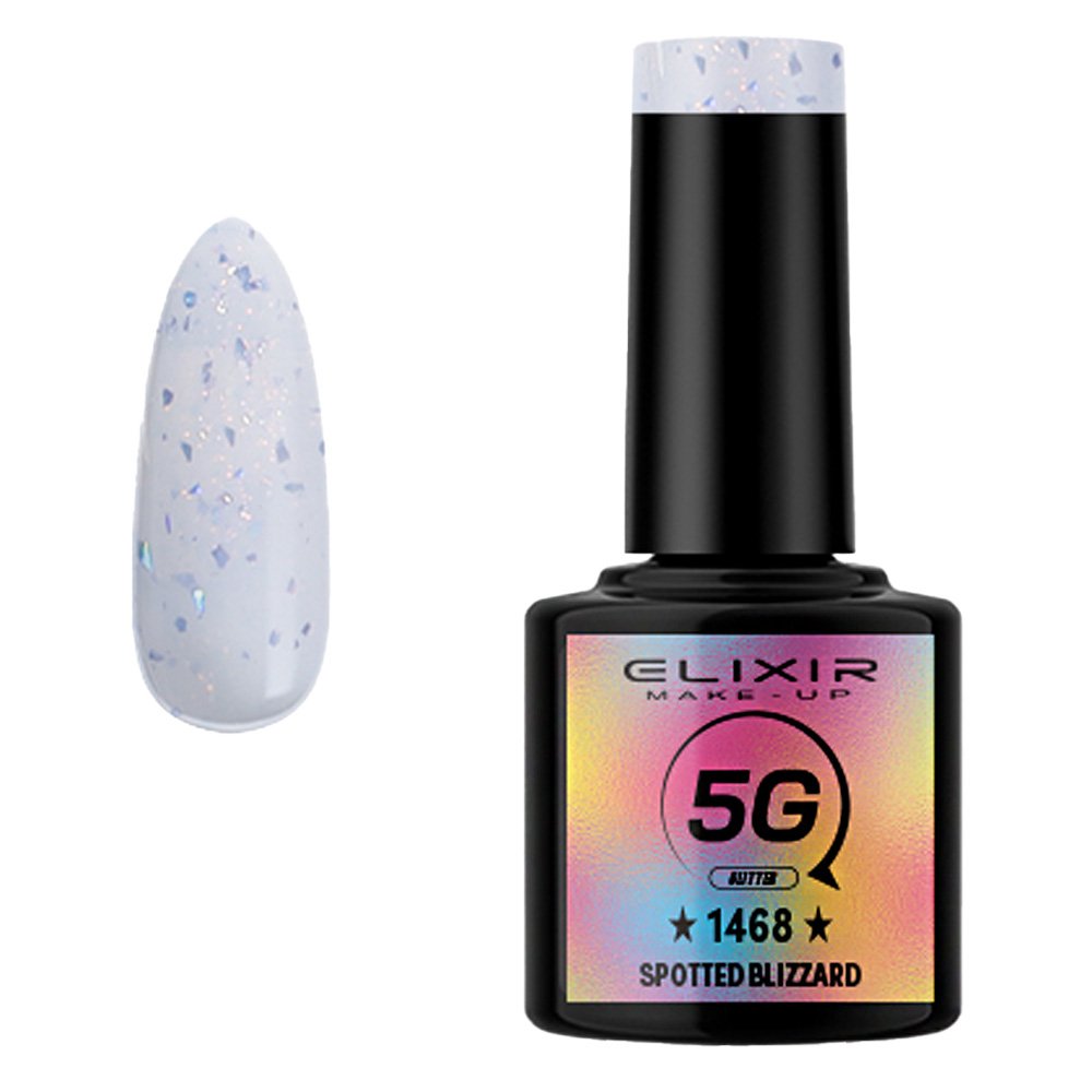 Elixir Make-up Semi Gel Ημιμόνιμο Επαγγελματικό Βερνίκι Νυχιών Νο1468 Spotted Blizzard, 8ml