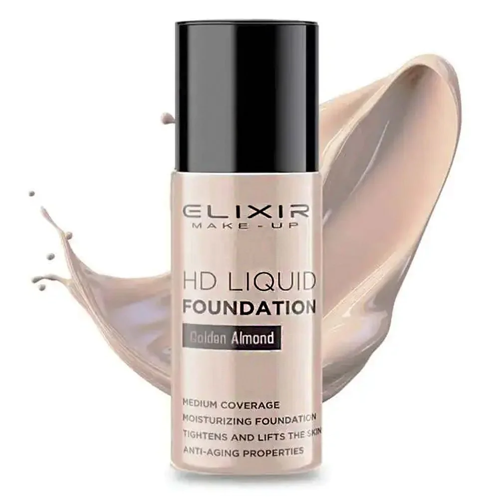 Elixir HD Golden Almond Liquid Foundation Υγρό Make up No2 Creamy Beige, 25ml Elixir HD Golden Almond Liquid Foundation Υγρό Make up No2 Creamy Beige, 25ml