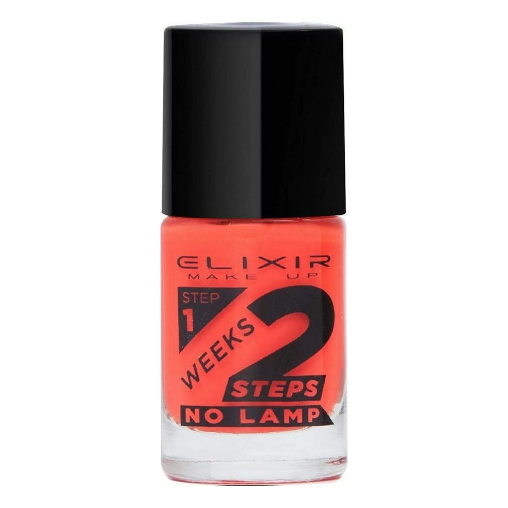 Elixir Make-Up 2 Weeks Nail Polish Βερνίκι Νυχίων Gel Effect 2 Εβδομάδων Χωρίς Λάμπα 726 Rotorange, 1τμχ