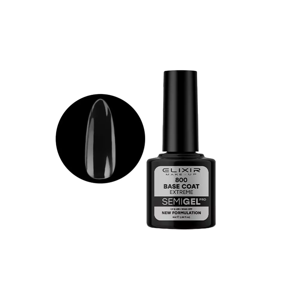 Elixir Make-Up Semigel Ημιμόνιμο Επαγγελματικό Βερνίκι Νυχιών No800 Base Coat, 8ml Elixir Make-Up Semigel Ημιμόνιμο Επαγγελματικό Βερνίκι Νυχιών No800 Base Coat, 8ml