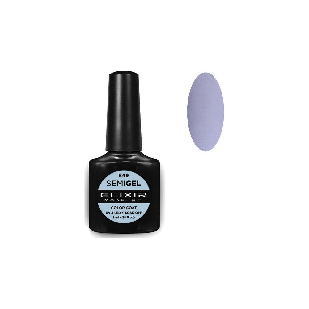 Elixir Make-up Semi Gel Ημιμόνιμο Επαγγελματικό Βερνίκι Νυχιών Νο849 Baby Blue Eyes, 8ml