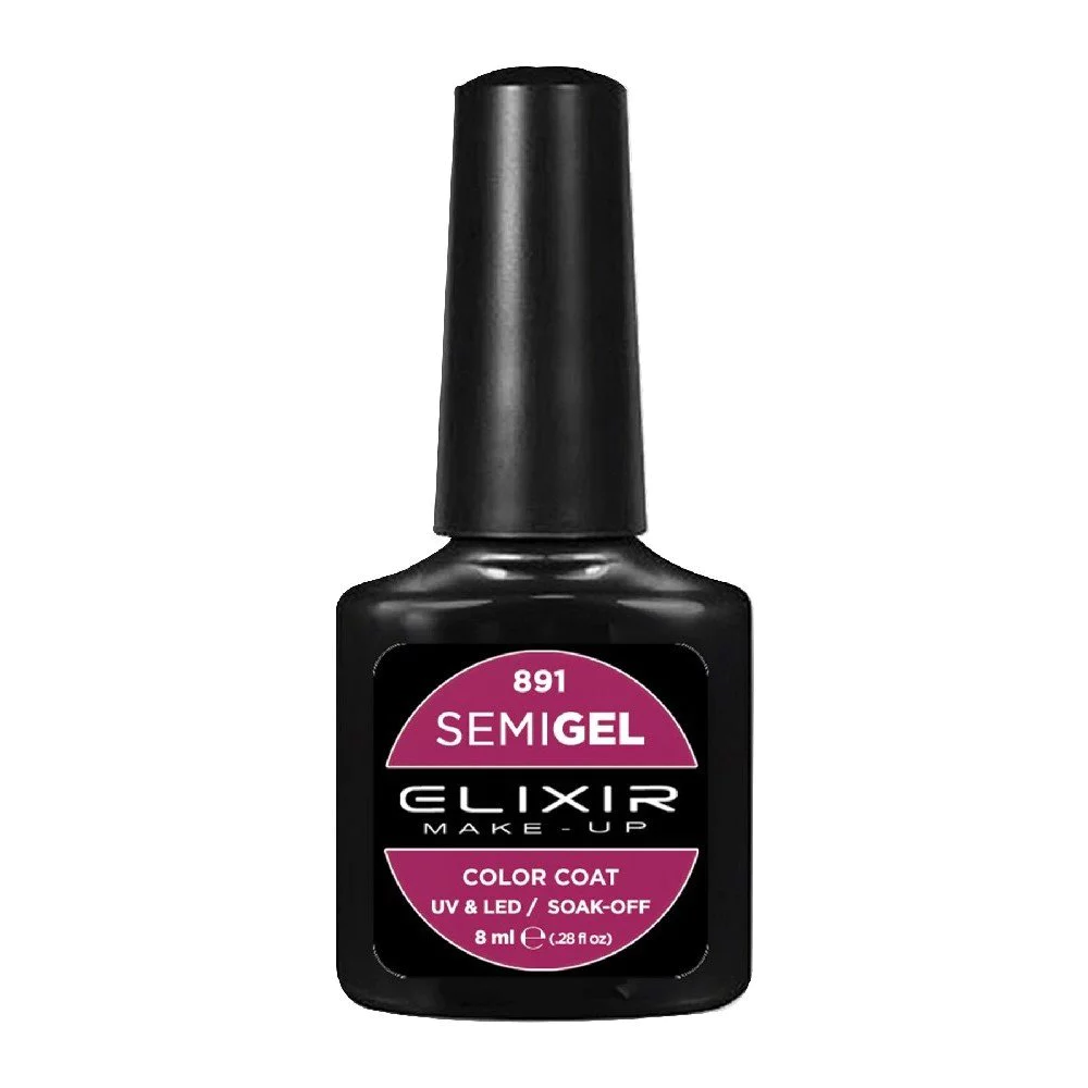 Elixir Make-up Semi Gel Ημιμόνιμο Επαγγελματικό Βερνίκι Νυχιών Νο891 Rich Maroon, 8ml Elixir Make-up Semi Gel Ημιμόνιμο Επαγγελματικό Βερνίκι Νυχιών Νο891 Rich Maroon, 8ml