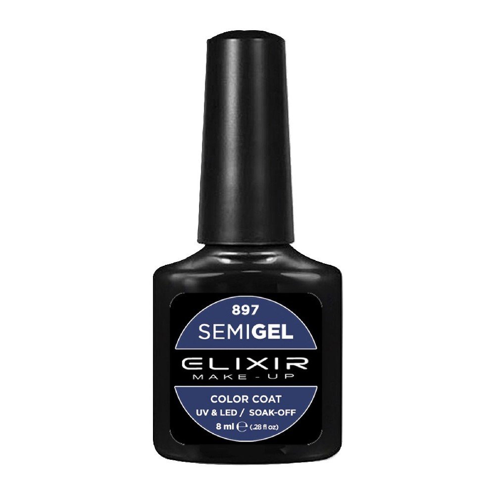 Elixir Make-up Semi Gel Ημιμόνιμο Επαγγελματικό Βερνίκι Νυχιών Νο897 Berry, 8ml