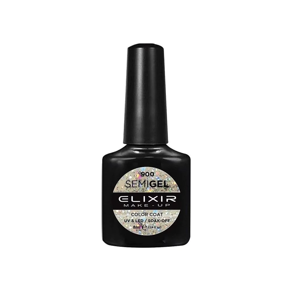 Elixir Make-up Semi Gel Ημιμόνιμο Επαγγελματικό Βερνίκι Νυχιών Νο900 Multi 3D Silver, 8ml Elixir Make-up Semi Gel Ημιμόνιμο Επαγγελματικό Βερνίκι Νυχιών Νο900 Multi 3D Silver, 8ml