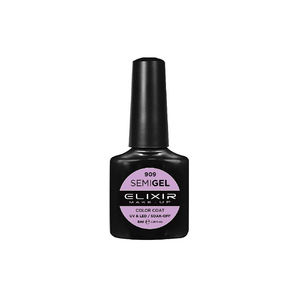 Elixir Make-up Semi Gel Ημιμόνιμο Επαγγελματικό Βερνίκι Νυχιών Νο909 Periwinkle, 8ml