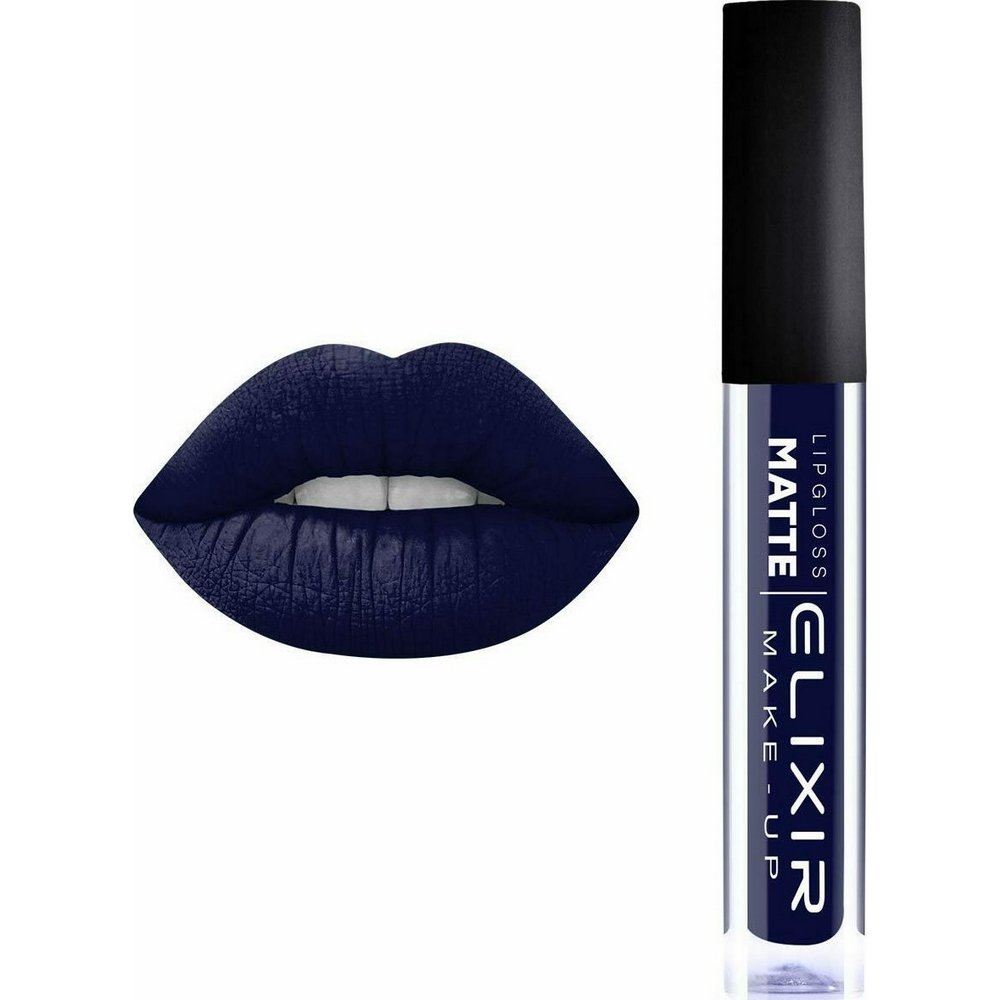 Elixir Make-up Liquid Lip Matte Κρεμώδες Ματ Κραγιόν 412 Blue Black, 1τμχ