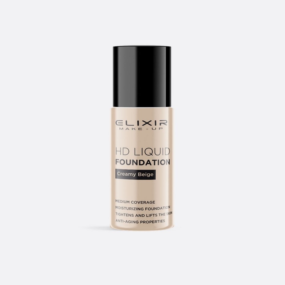 Elixir Make-Up HD Liquid Foundation No743-02 Creamy Beige, 25ml