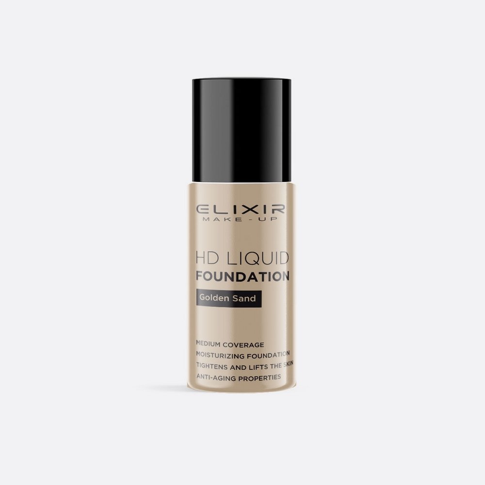 Elixir Make-Up HD Liquid Foundation No743-04 Golden Sand, 25ml