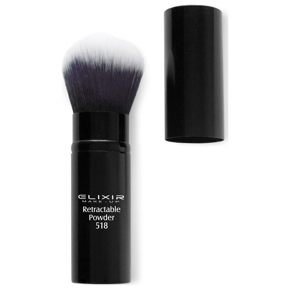 Elixir Make-Up Retractable Powder Brush Επαγγελματικό Πινέλο Μακιγιάζ για Πούδρα από Συνθετική Τρίχα 518, 1τμχ