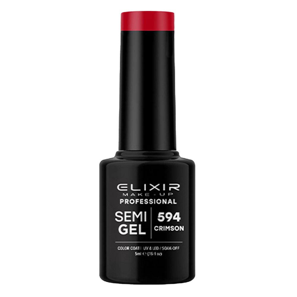 Elixir Semi Gel Ημιμόνιμο Βερνίκι Νυχιών No594 Crimson, 5ml
