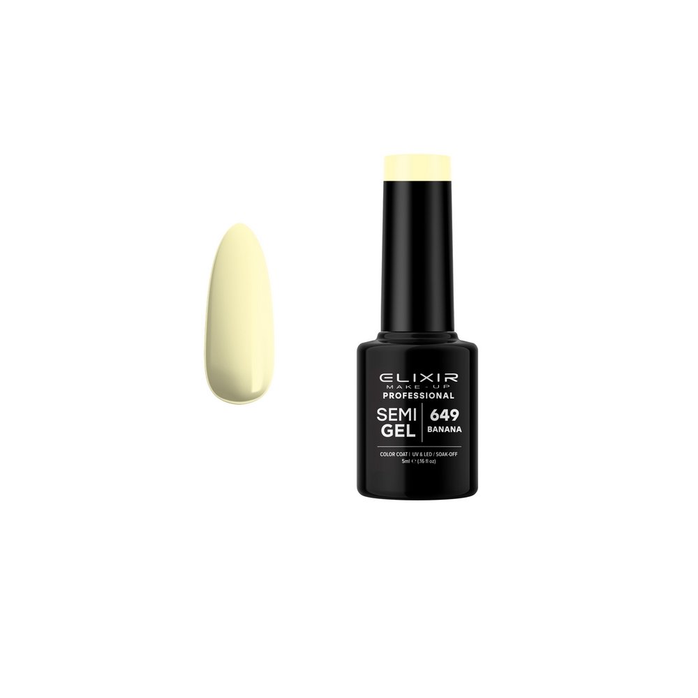 Elixir Make-up Semi Gel Ημιμόνιμο Επαγγελματικό Βερνίκι Νυχιών Νο694 Banana, 5ml