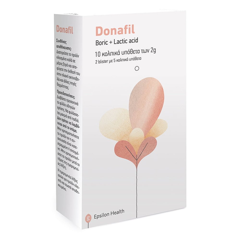 Epsilon Health Donafil Ovule Κολπικά Υπόθετα, 10τμχ