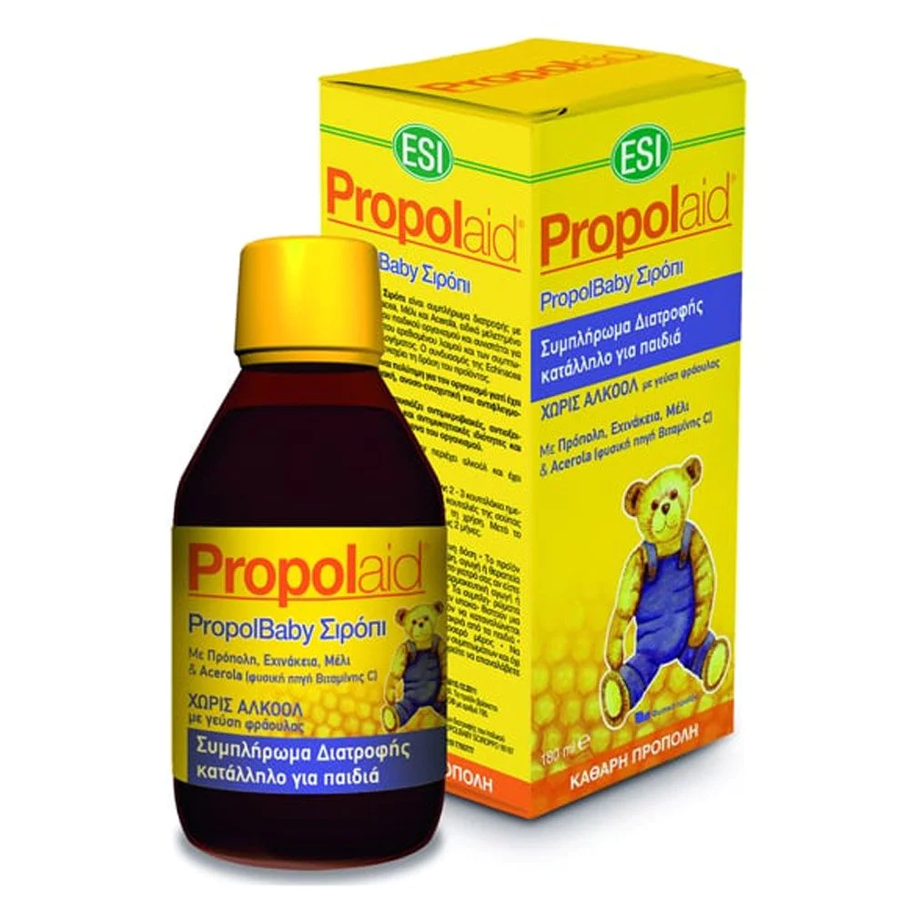 ESI Propolaid PropolBaby Παιδικό Συμπλήρωμα Διατροφής για Βήχα & Πονόλαιμο με Άρωμα Φράουλας, 180ml